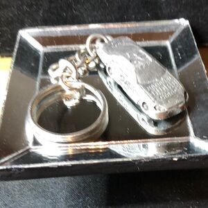 Lot of Two Silver Keychains with Number 25 Car